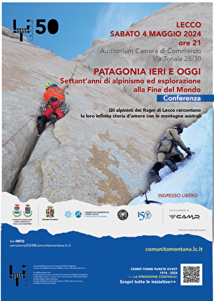 Patagonia - La conferenza 'Patagonia ieri e oggi', 70 anni di alpinismo e esplorazione alla fine del mondo