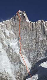 Jannu, parete nord, alpinismo