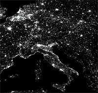 light pollution europe