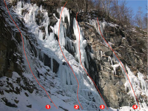 Cascate ghiaccio, Valle d'Aosta, Viellis
