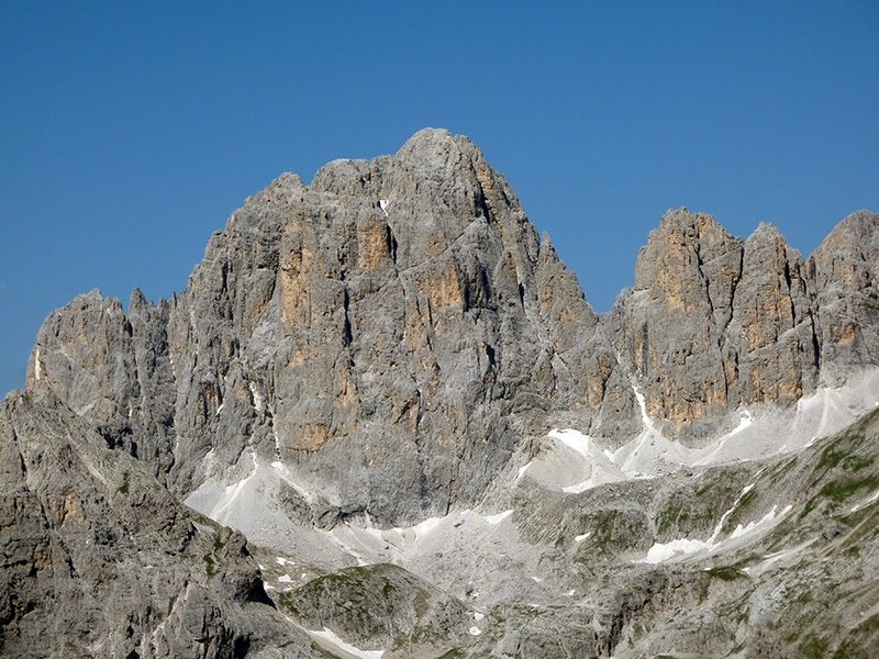 Via Cappellari - Timillero North Face, Sass d'Ortiga (Pale di San Martino, Dolomites)