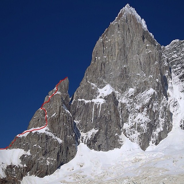 Aguja Antipasto, Cerro San Lorenzo, Patagonia