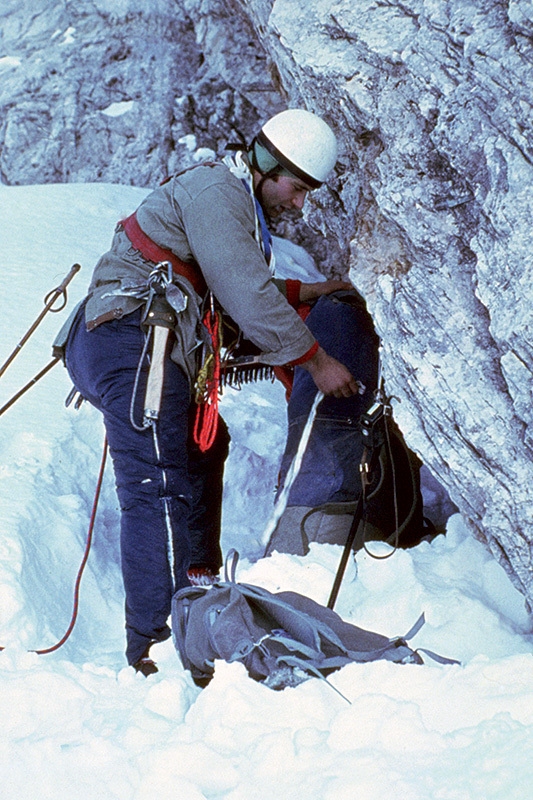 Pelmo North Face winter ascent, Dolomites