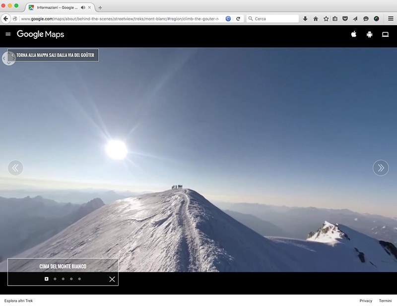 Monte Bianco, Google