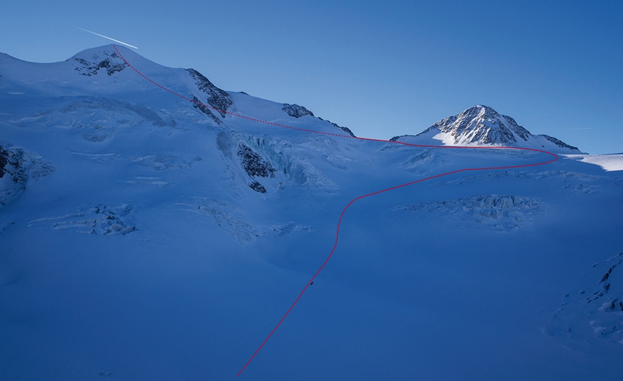 Wildspitze, scialpinismo, Pitztal, Tirolo, Austria, Alberto De Giuli