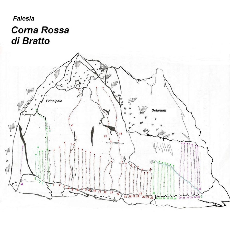 Corna Rossa di Bratto, Val Seriana