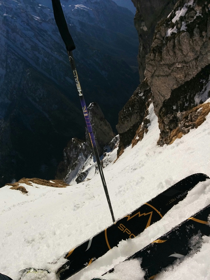 Dolomites steep skiing
