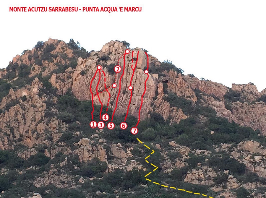 Monte Acutzu Sarrabesu arrampicata trad Sardegna