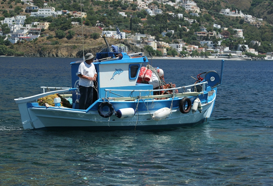 Kalymnos, Grecia, arrampicata, barca a vela
