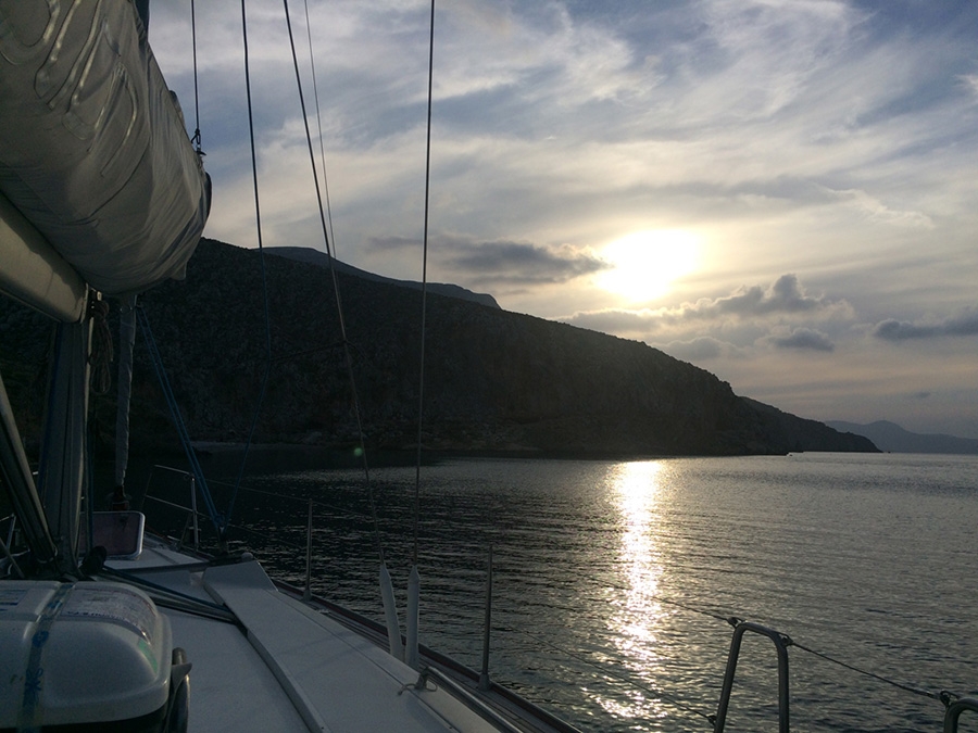 Kalymnos, Grecia, arrampicata, barca a vela