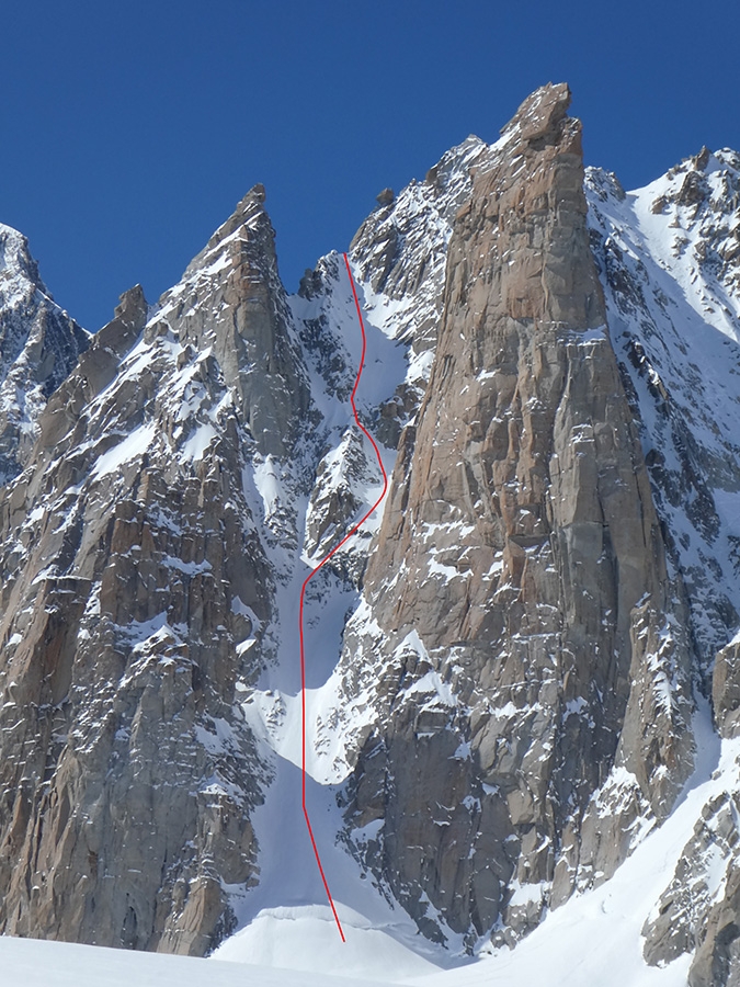 Couloir Sud Est Grand Capucin, Mont Blanc, Davide Capozzi, Denis Trento