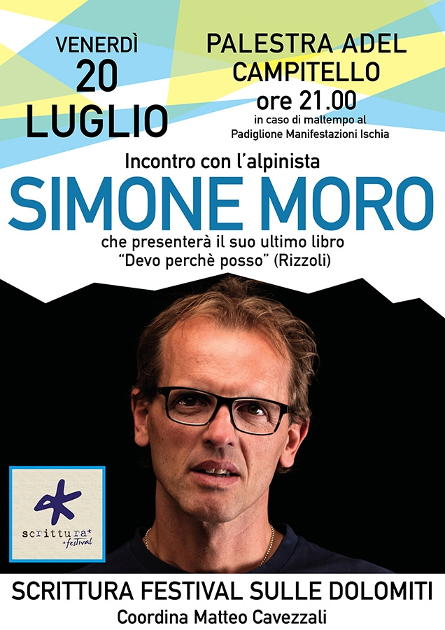 Simone Moro, Campitello di Fassa, Scrittura Festival sulle Dolomiti