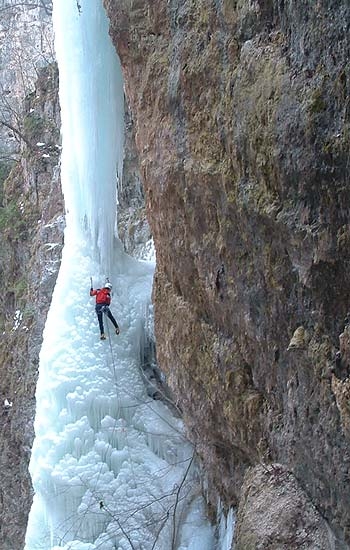 Gola di San Biagio, cascate di ghiaccio, Val di Non