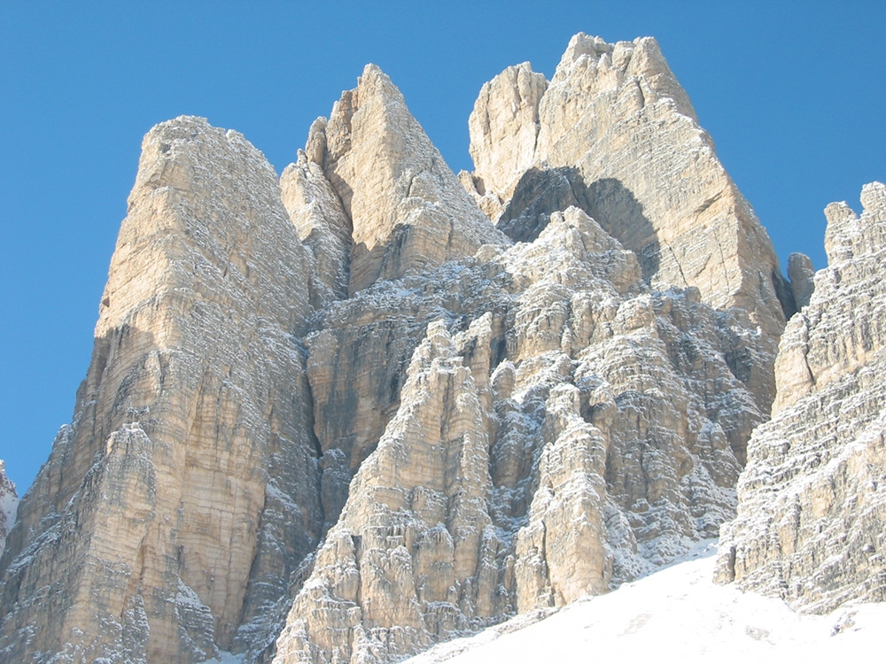 Tre Cime di Lavaredo, Dolomites, Croda degli Alpini, Simon Gietl, Andrea Oberbacher