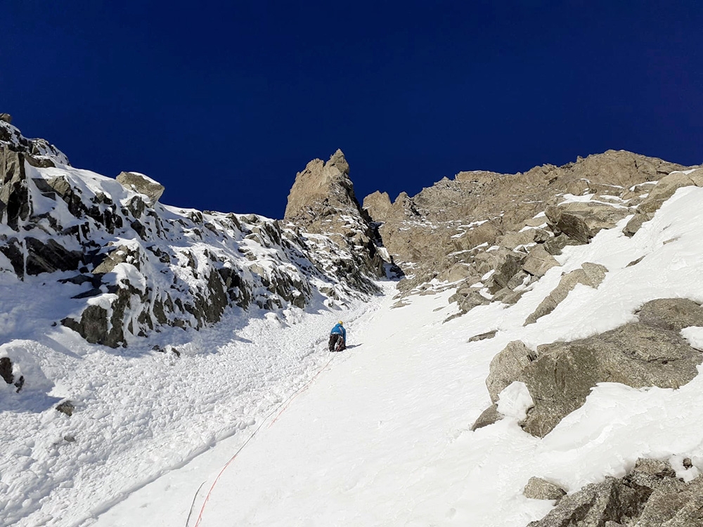 Brêche Picco Gugliermina, Mont Blanc, Enrico Bonino, Nicolas Meli 