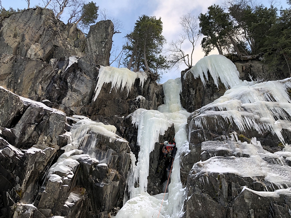 Ice climbing in Norway