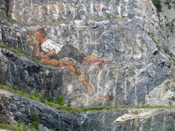 pittura arrampicata ex cava Martinetto - Tirano