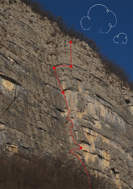 Chiodo Fisso Parete dei Preeri, Monte Baldo