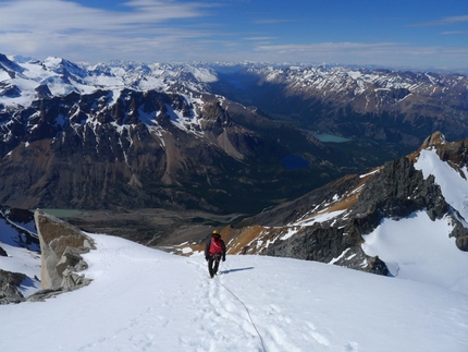 Aguja Guillaumet, Fitz Roy, Patagonia - Towards the summit
