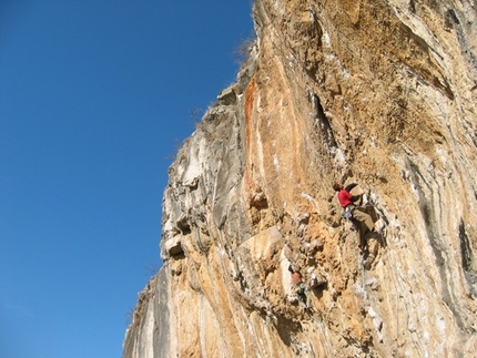Misja Pec - Slovenia - Luigi Billoro climbing Danger Zone 7a, Misja Pec, Slovenia
