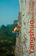 Yangshuo, China - Simon Wilson climbing a 5.10b sport route at the 'Butterfly Spring' tourist attraction near Yangshuo, China.