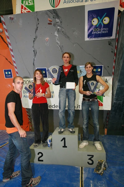 Coppa Italia Boulder - Bergamo 2007 - il podio femminile