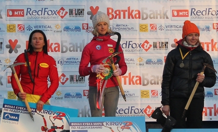 Ice climbing World Cup 2012: Angelika Rainer and Maxim Tomilov win in Russia