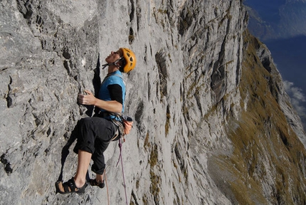 Mittaghorn - Ines Papert on the third 7b pitch