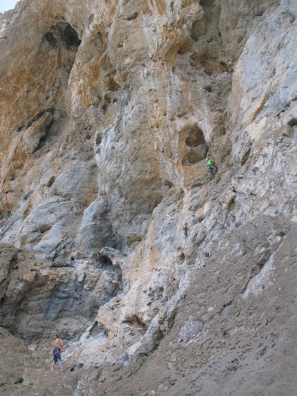 Telendos - Climbing at the sector  Inspiration at Telendos, Kalymnos