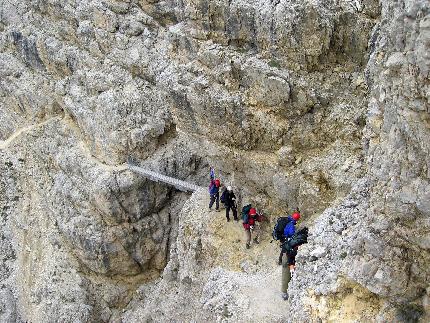 Kaiserjäger Path, Lagazuoi, Dolomites - Kaiserjäger Path on Lagazuoi (Dolomiti)