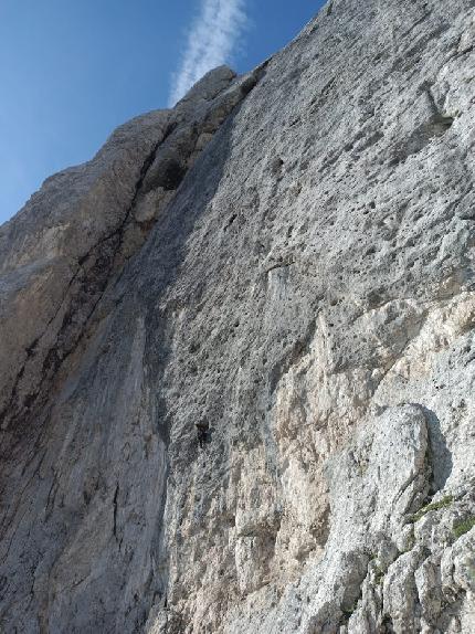 Spiz d’Agner, Valle di San Lucano, Dolomiti - La parete del Bottilion, Spiz d’Agner Sud (Valle di San Lucano, Dolomiti)