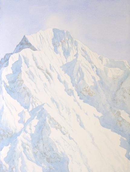 Riccarda de Eccher - Romboss Peak, 5505 metri, Pakistan, in acquerello di Riccarda de Eccher