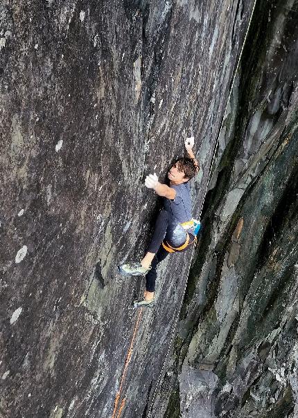 Franco Cookson makes first ascent of The Dewin Stone, 9a+ slab at Twll Mawr in North Wales