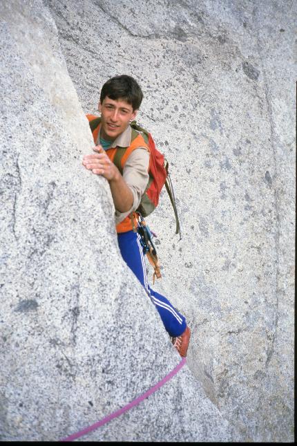 Val Salarno - Val Salarno: un giovanissimo Silvio Fieschi durante l'apertura di Luna Comanche all'Avancorpo, 1984