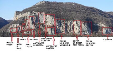 Lumignano - Nel versante sud della storica falesia di Lumignano nei Colli Berici (VI) sono state riqualificate oltre 200 vie di arrampicata. Promossa dal Club Alpino Italiano e dalle Guide alpine italiane, la riqualificazione non ha interessato il settore Lumignano Classica.