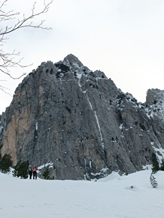 First winter ascent of Scream of the Butterfly on Tsouka Rossa in Greece