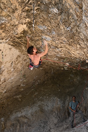Luca Bacer - Luca Bacer climbing 'Sanjski par extension' (9a) at Mišja Peč in Slovenia.