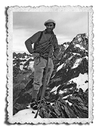 Maurizio Oviglia - Il padre di Maurizio Oviglia nel Delfinato, anni sessanta, tratto dal libro Climbing Postcards