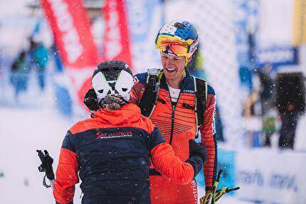 Ski Mountaineering World Cup 2024 - Johanna Hiemer & Paul Verbnjak, second in the Mixed Relay at Cortina, Ski Mountaineering World Cup 2024 Mixed Relay