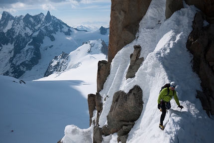 Mont Blanc - Giovanni Senoner on the Arête des Cosmiques