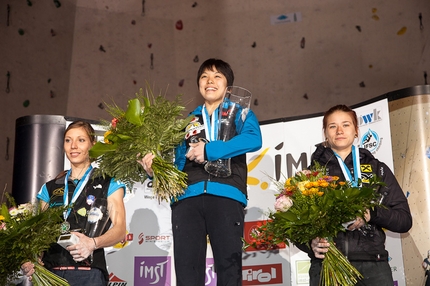 Lead World Cup 2012 - Imst, Austria: Mina Markovic, Momoka Oda, Johanna Ernst