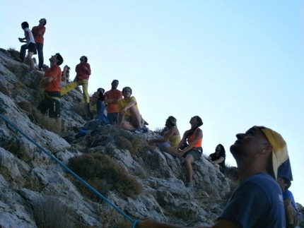 The North Face Kalymnos Climbing Festival - day one - The spectators enjoying the Project Competition