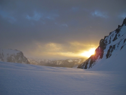 Andreas Fransson - Aguja Poincenot, Patagonia: This was the sunrise on the day I skied the ramp