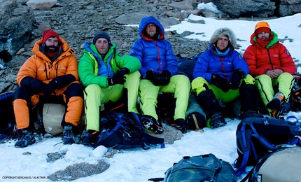 Ulvetanna, Antarctic - From left to right: Alastair Lee, Sean Leary, Chris Rabone, Leo Houlding, Jason Pickles