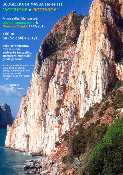 Plaisir climbing on the cliffs of Masua in Sardinia
