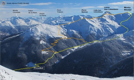 Scialpinismo al Monte Rinalpi, Alta Valtellina