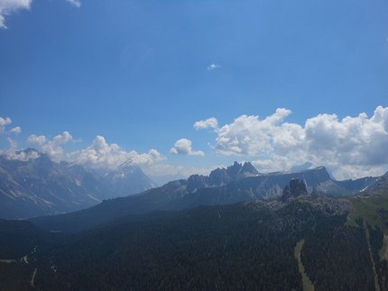 Lisetta, Col dei Bos, Fanis, Dolomiti - Via Lisetta, Col dei Bos, Dolomiti: il panorama