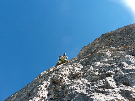 Cimon della Pala, Pale di San Martino, Dolomiti - Pilastro Girasole: l'arrampicata