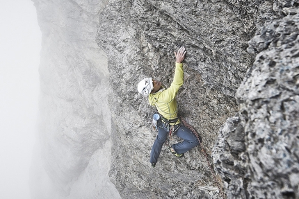 Eiger Piola - Ghilini Direttissima, first free ascent by Japer and Schäli