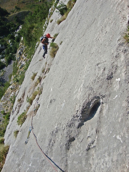 Le Lisce d'Arpe, Monte Alpi - 7° tiro sulla grande placconata